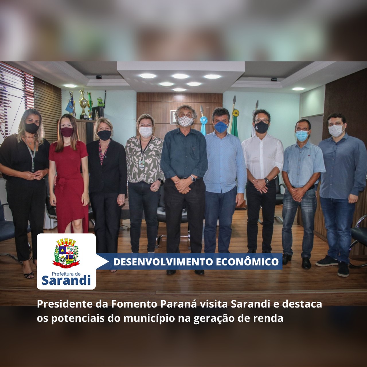 Presidente da Fomento Paraná visita Sarandi e destaca os potenciais do município na geração de renda